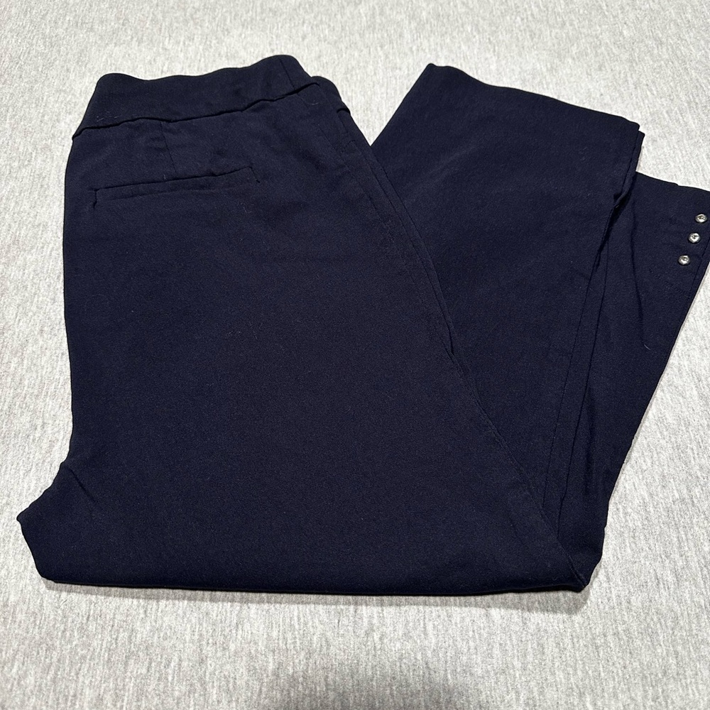 Counterparts Navy Crop Pull On Pants